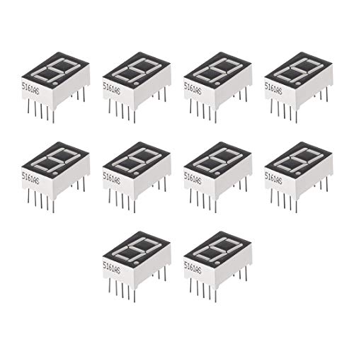 microcontroller display - uxcell Display Digital Tube Module 1 Bit Common Cathode Red LED 10pcs