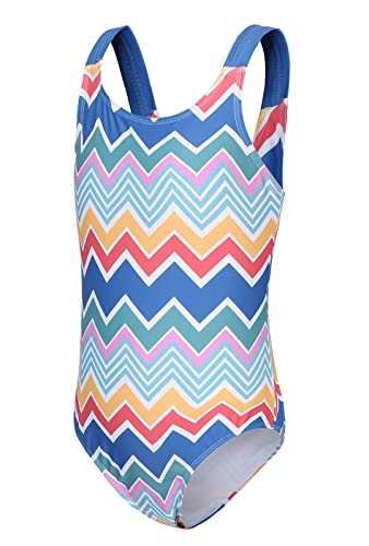 Mädchen-Badeanzug, einteilig, elastischer Riemen, Kinder, Mädchen, Badeanzug, Teeange, Mädchen, Bademode, Alter 5-16 Jahre, Blaues Bohimia, 7-8 Jahre Cover