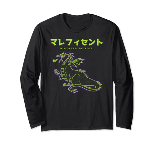 T-shirt Disney Maleficent Dragon avec motif minimaliste outline et manches longues