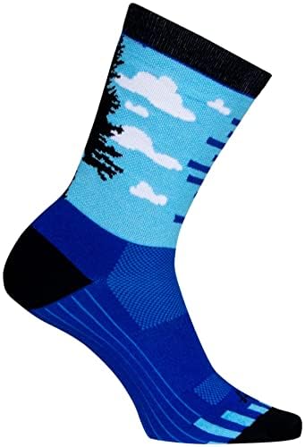 SockGuy Crew 6in Night & Day Cycling/Running Socks (Night & Day - L/XL)3