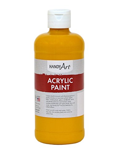 Handy Art Student Acrylic Paint 16 ounce, Deep Yellow #1