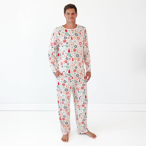 Image of Little Sleepies Mens Pajama Pants, Soft Viscose from Bamboo PJ Bottoms for Family Matching Set, Mens Sleepwear PJs w /Pockets