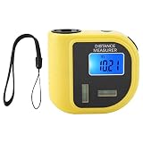 Distanziometro, CP-3010 Misuratore di distanza portatile portatile ad ultrasuoni con laser giallo Batteria non inclusa