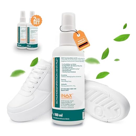INOX® - Schuh Desinfektionsspray 2x100ml | Schuhspray gegen Geruch & Bakterien | schnelle & wirksame Schuhdesinfektion | Schütz vor Fußpilz | Geruchsentferner für Schuhe
