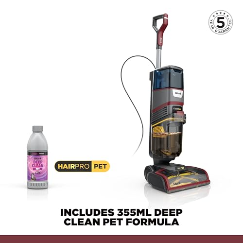 Shark CarpetXpert HairPro Pet Carpet Cleaner with Anti-Clog, Anti-Clump, Anti-Tangle, Removes Stains & Odours from Carpets & Rugs, Includes Deep Clean Pet Formula, 1000W, EX220UK