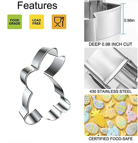 Easter 10 Pcs Flower Butterfly Shamrock Clover Chick Carrot Egg Bunny Rabbite Cross Shapes Cookie Cutter #TOP1