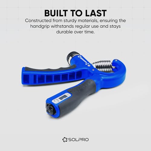 Image of Solpro Velgrip Adjustable Hand Grip Strengthener with Mechanical Counter for Men & Women | Adjustable 5 to 60 kg Resistance | Forearm, Wrist & Finger Strengthener | Home, Gym Workouts