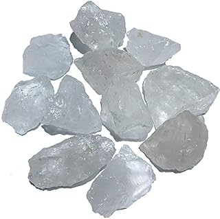 GaiaGems 1 KG Grams Natural Clear Quartz Raw Stone Natural Clear Quartz Rough Stones Chunk Rock Gemstone for Reiki Healing... Price In India