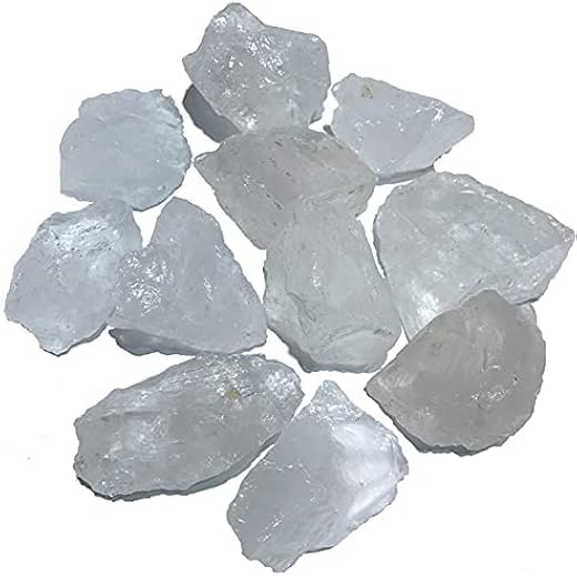 GaiaGems 1 KG Grams Natural Clear Quartz Raw Stone Natural Clear Quartz Rough Stones Chunk Rock Gemstone for Reiki Healing...