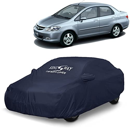 Kingsway Fully Waterproof Car Body Cover with Mirror Pockets for Honda City (Model Year : 2003 - 2008) (Non-Woven Fabric, Triple Stitched)