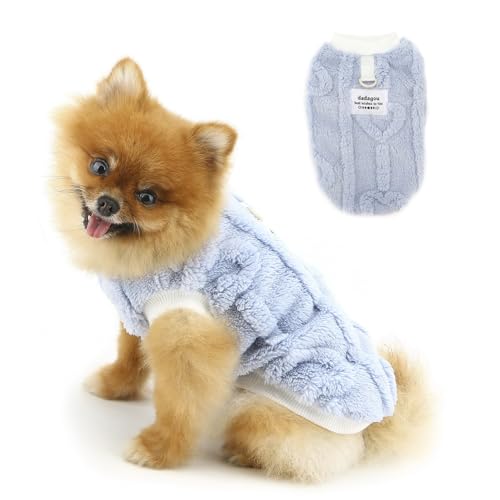 PAIDEFUL 犬服 犬の服 秋 冬 ペット服 防風 保温 防寒 コート 小型犬 子犬 ふわふわ セーター 犬猫洋服 柔らかい 暖かい プルオーバー ペットウェア 部屋着 普段着 チワワ服 人気 洋服 猫服 Dカン付き おしゃれ かわいい 犬用コスチュー