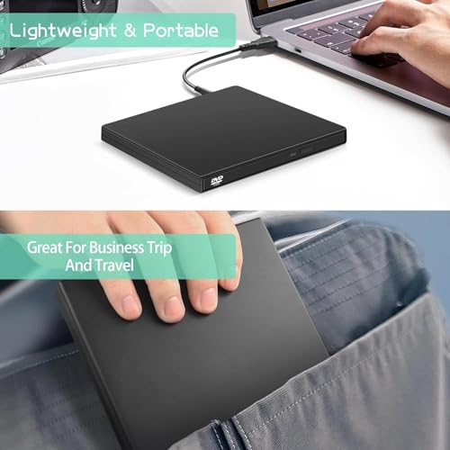 Unidad Externa CD DVD USB 2.0 Portable Negra miniatura 4