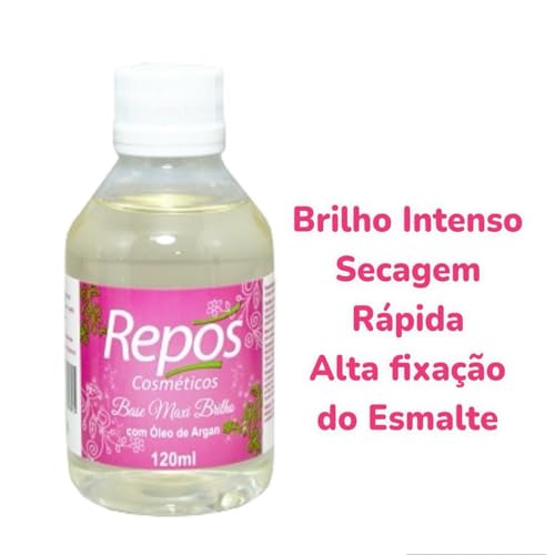 Esmalte Base Maxi Brilho para Unhas com Óleo de Argan Repos 120 ML