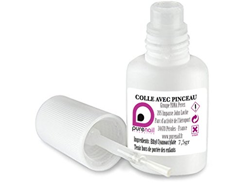Purenail- colla con pennello per le unghie finte