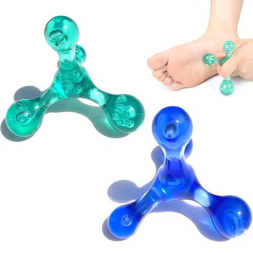 2 Stück Triggerpunkt Drücker,Massage Triggerpunkt Drücker,Massagehilfe Triggerpunkt,4 Punkt Triggerpunkte Mini Massagegerät,Selbstmassage Körpermassagegerät Für Rücken,Nacken,Arme,Beine