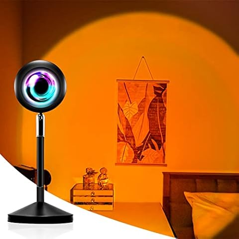 Sunset Projector Lamp, PITCH PULSE Sunset Lamp 16 Colors with Remote Control, 180 Degree Rotation USB Night Light for Photography Selfie Living Room Bedroom Décor Cover