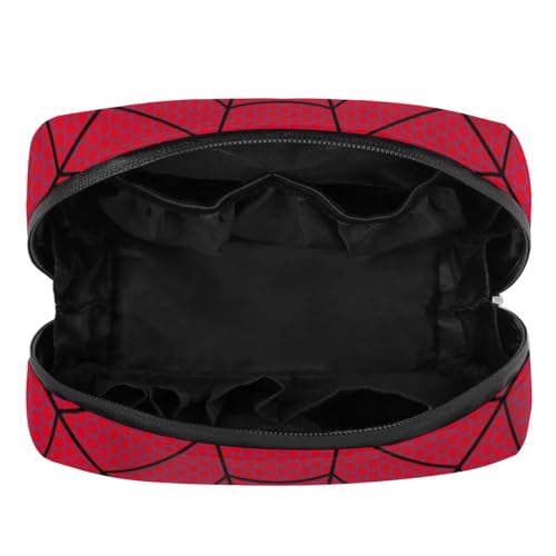 Kids Toiletry Bag for Boys, Cute Small Red Spider Web Wash Bag for Little Young Boys Waterproof Cosmetic Weekender Bag Toddler Traveling Toiletries4