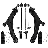 10-PC SET Suspension Kit for 2006-2013 for Suzuki Grand Vitara Front Lower Control Arm And Ball Joint Inner Outer Tie Rod End w/Boot Sway Bar End Link