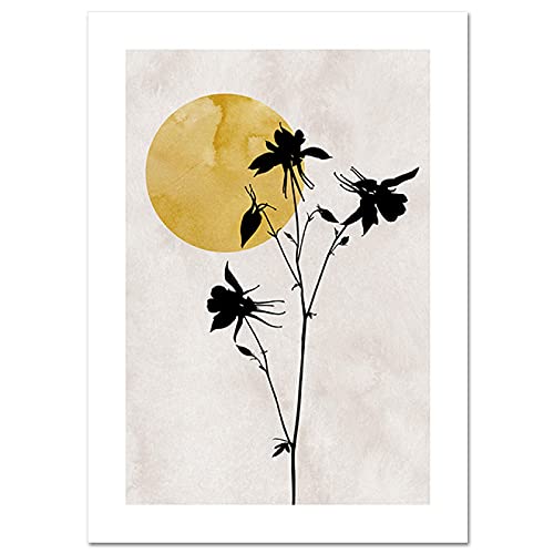 Image oeuvre decoration de haute qualité avec plante silhouette moderne de 60x80cm