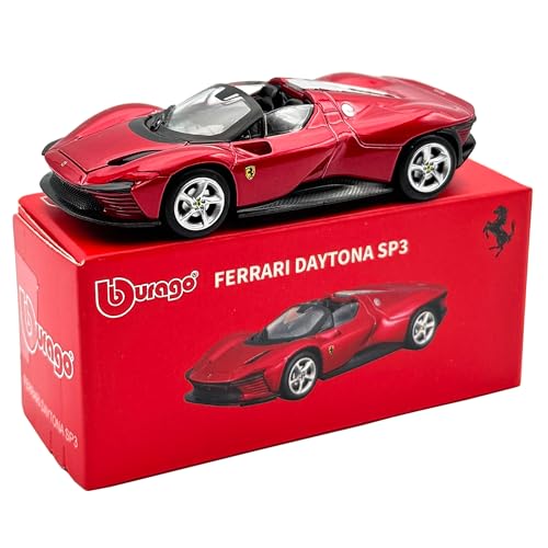 Image of Bburago 1:64 Scale Ferrari Series Model Collection Race Diecast Metal Model Car (Daytona SP3 RED)