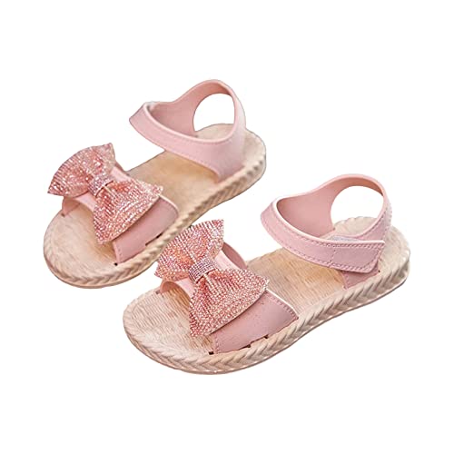 Toddler Kids Infant Girls Soild Bowknot Princress Shoes Soft Sole Non Slip First Walkers Closed Toe Sandals for Kids