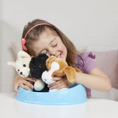 Pucci Pups - Adopt-A-Pup - Plüsch Hund - Welpe Spielset - Ausgestopfte Tiere - Spielzeughund mit Korb - 2 Jahre +