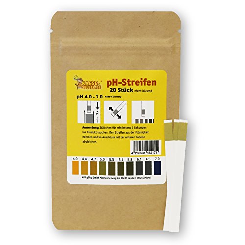 kaese-selber.de - Tiras de pH (4,0-7,0, 20 Unidades)