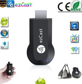 EZcast M3 Miracast Dongle TV stick DLNA Miracast Airplay MirrorOP Actions AM8251 (600MHz/1GHz) Support Windows/MacOS/Android/IOS by EZCast APP(sharing local and streaming content to tv screen)