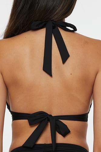 Trina Turk Women's Monaco Banded Halter Bikini Top, Adjustable, Tie Back, Swimwear Separates3