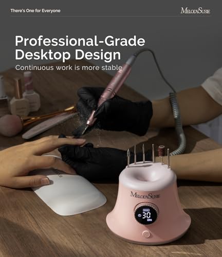 Image of MelodySusie Multifunctional Nail Drill SC320G with Bit & Handpiece Storage | 30000RPM,4000mAh Battery,8-12h Runtime,30 Speed Levels,LED Display,Nail Shaping,Gel Removal
