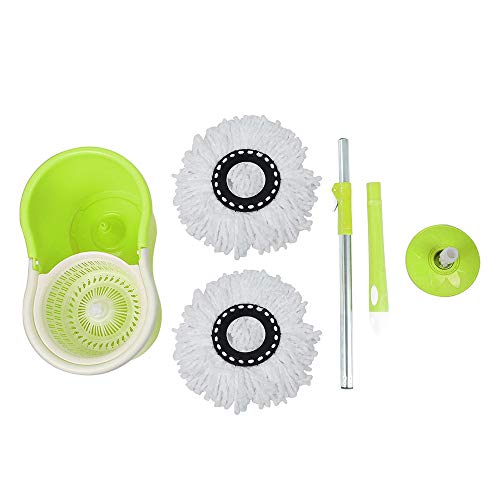 Bodenwischer mit Eimerpresse Komplettes Moppset Microfaser Moppbesen Wischmopp Set (Grün) – Bild 5