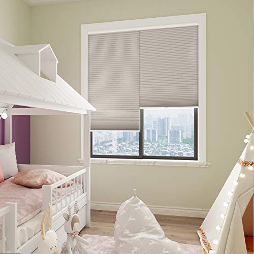 Changshade Cordless Blackout Cellular Shade, Tools-Free Honeycomb Shade For Bedroom, Kitchen, Children Room, Bathroom, Room Darkening Pleated Window Shade, 19 Inches Wide, Beige Cel19Bg36A #TOP6