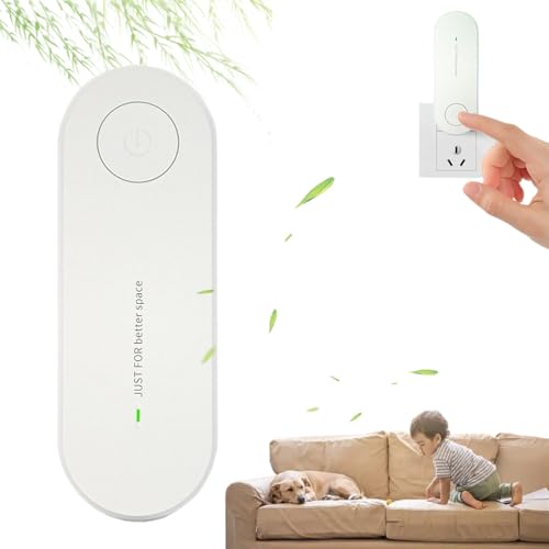 Ionic Air Purifier Plug in UK, Small All-in-One Air Purifiers, Whisper Quiet, Filter-Free, for Living Room, Bedrooms, Study Rooms, Toilets (White)