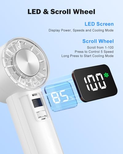 Image of AMACOOL Handheld Fan with Ice Cooler, Mothers Day Gifts for Mom Her Women Girl, Mini Portable Cooling Fan, Small Yet Powerful, Personal Hand Fans for Men Travel Essentials Beach Outdoor Makeup