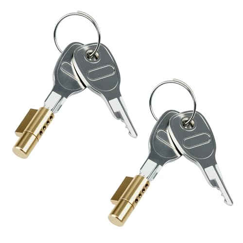 Greacesrio 2 Pieza Cerraduras de Remolque, Cerradura de Enchufe para Enganche de Remolque con 4 Llaves, Antirrobo Cerradura Accesorios para Remolque Compatible con Remolque Earth Daxara Maypole