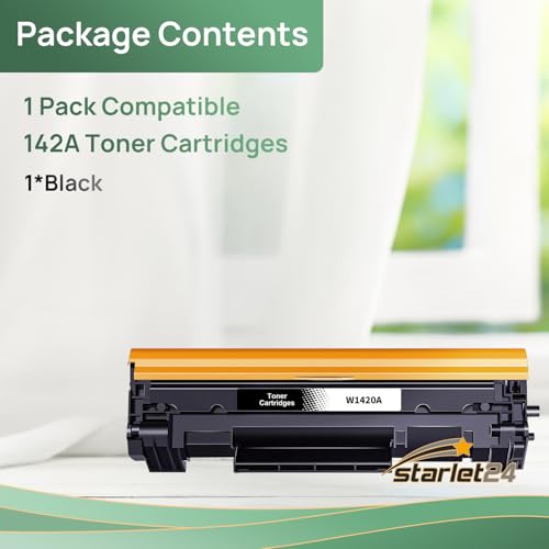 Stalet24 1x 142A Toner Mit Chip Kompatible Ersatz für HP 142A W1420A 142X W1420X Toner Schwarz für HP LaserJet LaserJet M110 M110w M110we,LaserJet MFP M139w M139we M140w M140we