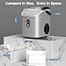 Nugget Ice Maker Countertop, 35.5Lbs/24Hrs Chewable Sonic Ice Machine with Self-Cleaning, Handle, Water Tank, Quiet Operation & Portable Pellet Ice Maker for Home, Office, Kitchen, Bar, Silver