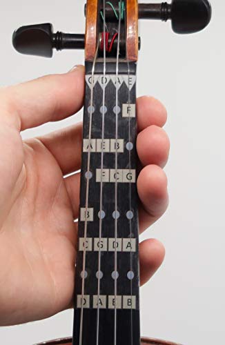 Fantastic Finger Guide for Violins - Music Accessories for String Instruments, Fingerboard and Fretboard Stickers for Learning All Notes, Learn to Play Violin or Fiddle, 4/4 Size