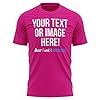 Personalised Text and Image T Shirt Mens Unisex Fit Any Colour or Font Top Tee, 3XL, White #5