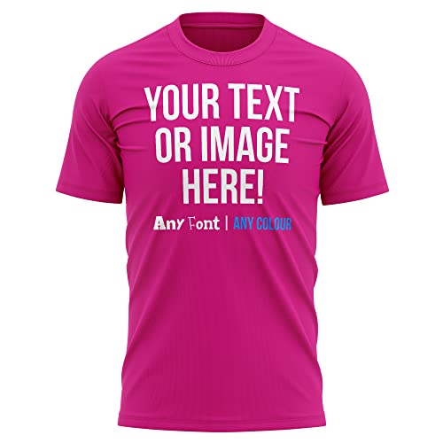 Personalised Text and Image T Shirt Mens Unisex Fit Any Colour or Font Top Tee - Image 7