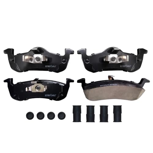 Image of Detroit Axle - Rear Brake Pads for 2007-2017 Ford Expedition | Lincoln Navigator 2013-2019 Lincoln MKT, Ceramic Brake Pads 2014 2015 2016 Replacement