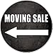 SMART BLONDE Moving Sale Left Novelty Metal Circular Sign C-1122