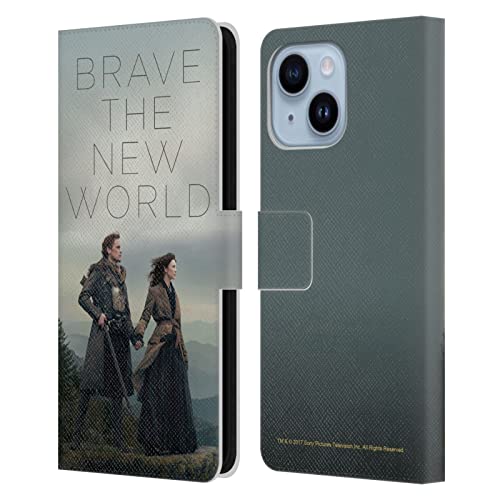 Housse cuir Outlander iPhone 14 Plus haut de gamme clapet