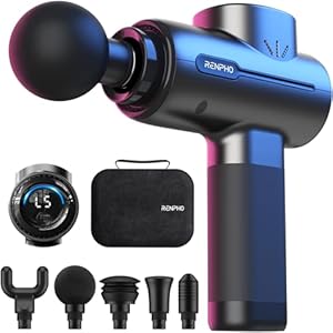 RENPHO Massage Gun Deep Tissue, Portable Percussion Massager for Back and Neck, Gifts for Men Women, Handheld Device with Carry Case, Active