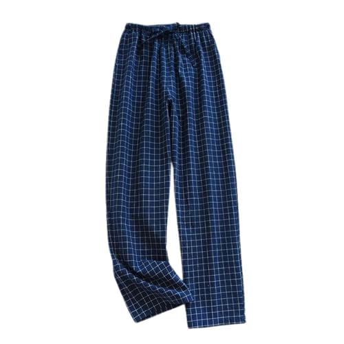 Men's Soft Pajamas Pants Plaid Pj Bottoms Lightweight Sleepwear Summer Fall Spring Drawstring Loungewear