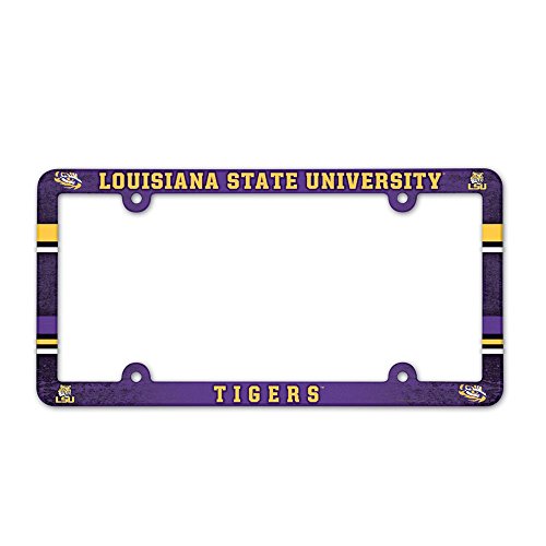 NCAA LSU Tigers Full Color License Plate Frame, Team Color, One Size