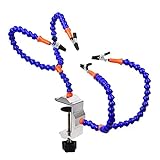 EDGE CLAMP BASE - Die Basis zum Löten der helfenden Hände ist eine Klemme an der Bank oder Tischplatte. Sie verfügt über ein weiches Gummiklemmenpolster, das eine engere rutschfeste Position bietet und keinen zusätzlichen Platz auf der Tischplatte oder der Bank beansprucht. Passt auf jede Bank mit einer Dicke von bis zu 5 cm