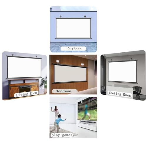 Pantalla proyección 16:9 60 pulgadas portátil para hogar miniatura 5