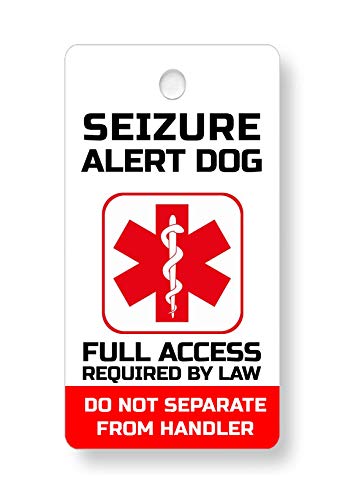 Just 4 Paws PVC Seizure Alert Service Dog Key or Collar Tag for ADA Seizure Alert Dog (Seizure Alert SA21)