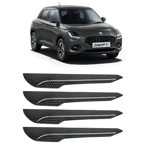 Image of AOSIS-Car Bumper Protector /Bumper Guard for Maruti Suzuki New Swift 2024 with Single Chrome Stripe (4-Pcs)